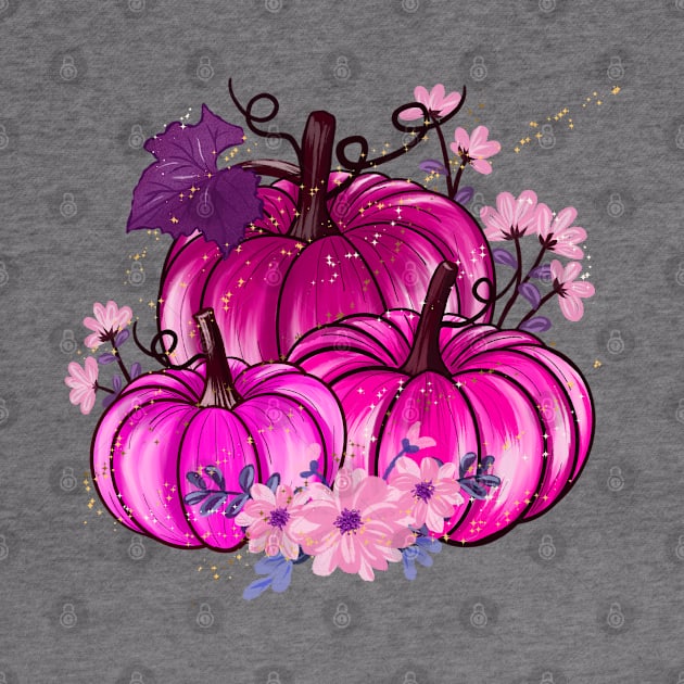 Pink Pumpkins by Rise And Design